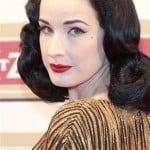 Dita Von Teese – dark ruby red